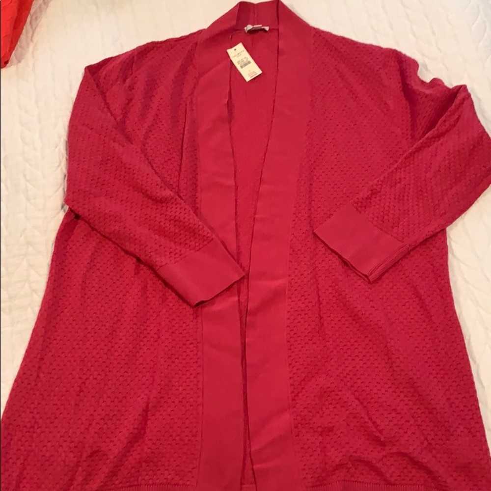 NWT Talbots open cardigan sweater
